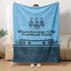 Manchester City Fc Crest Blankets Flannel Printed Breathable Warm Throw Blanket for Home Office Bedspreads 0708a8