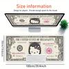 1pc Hello Kitty Dollar Bill Cartoon CharacterComputer Pad with Vibrant Game Machine Print, Mouse Pads for Desk0515032