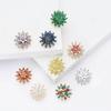 Япония и Южная Корея многослойная медная циркониевая брошь 3X6 маленькая вращающаяся снежинка элегантная женская одежда высокого класса корсаж ювелирные изделия булавка