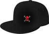 Flat Brim Cap Snapback Hat For Men  Red Pirates Skull Bones Prints Adjustable Baseball Cap