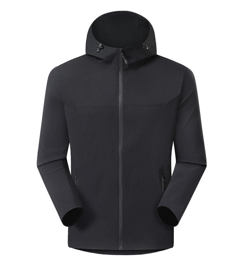 New summer sun protection shirt, lightweight hooded jacket, men's singles high-stretch casual long-sleeve UV protection jacket