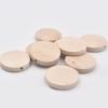 200pcs Wooden Flat Round Wooden Beads Wooden Circle Coin Loose Beads  for Christmas Tree