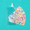 Luca Lab Care Bear Seal Sticker 9 Types of Zipper Bag Set, a Popular Phrase In Korea