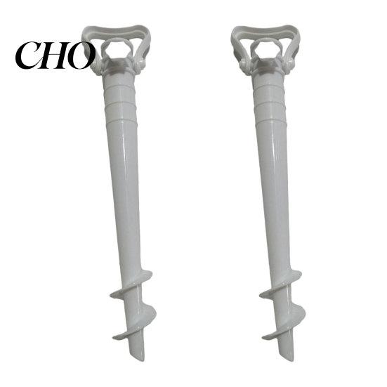 Sand Umbrella Stand 2Pcs Sun Base with Ground Stake, Screw-in Beach Portable Holder Holder, Windproof Spiral for Outdoor Yard Garden Patio Heavy Duty