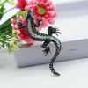 European and American Retro Personality Lizard Gecko Brooch Charm Animal Brooch Creative Rhinestone Gecko Brooch