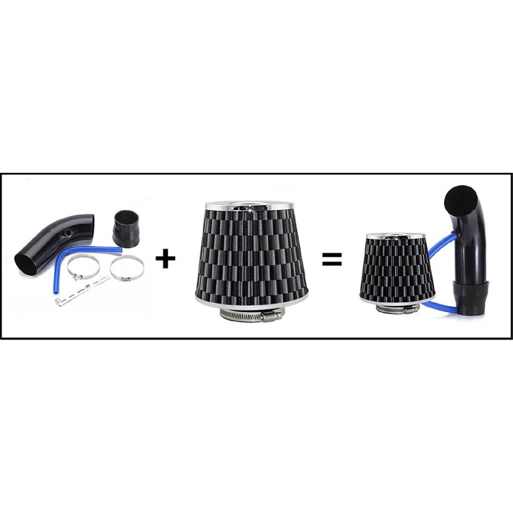 Universal Car Cold Air Intake Filter Alumimum Induction Kit Pipe Hose System Red Blue Air Filter 76mm/3inch Mushroom Head