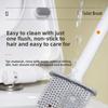 New Portable Foldable Soft Rubber Toilet Brush Wall-mounted Toilet Brush Soft Rubber Detachable Handle Toilet Cleaning Brush Set