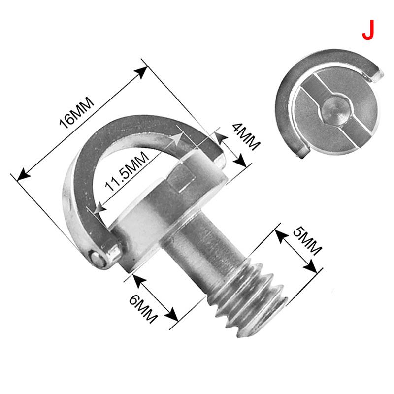 Винт для камеры 1/4 для быстросъемной пластины. 1/4-дюймовый складной штатив с D-образным кольцом-адаптером.