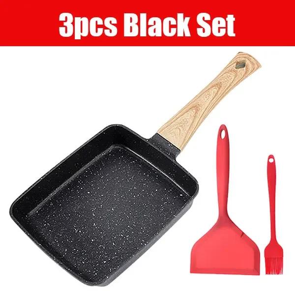 Nonstick Tamagoyaki Egg Frying Pan Japanese Omelette Pan Non-Stick Coating Pancake Egg Pan Steak Pan Breakfast Kitchen Cookware