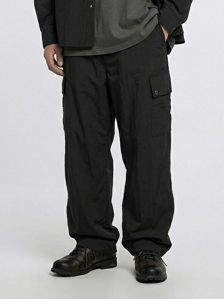BOUNDARY B.122 Logo Cargo Pants Bk_B261Msa201