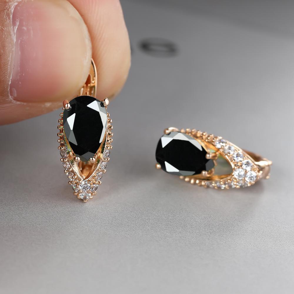 2022 New Geometric Teardrop Cut Green Stone Earrings Temperament Long Drop Trendy Female Earrings