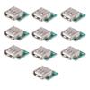 10Pcs USB Type A Female Socket Breakout Board 2.54mm Pitch Adapter Connector DIP
