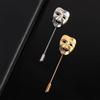 Suits Personality 3D Accessories Zinc Zinc Alloy Men's Face Gold Color Mask Lapel Pin Jewelry Brooches Pin