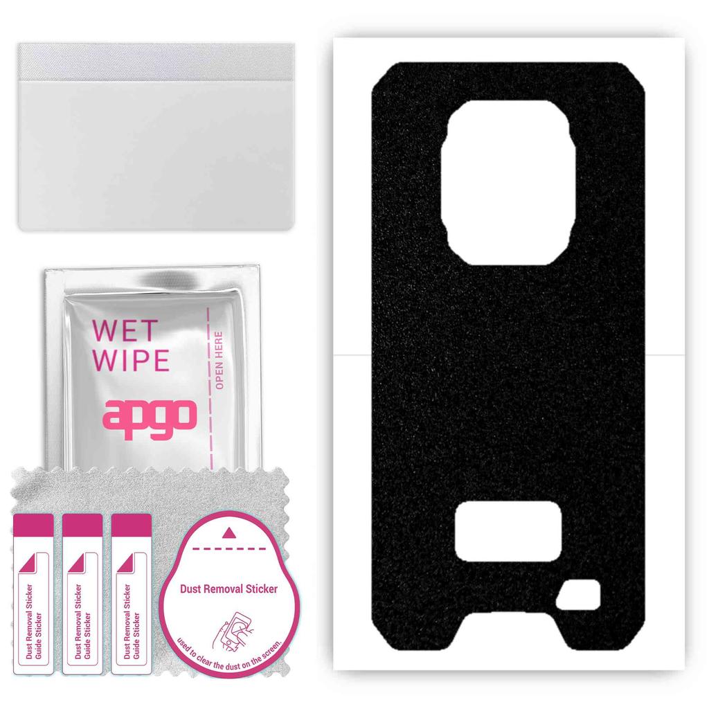 apgo Защитная наклейка на заднюю панель, совместимая с Ulefone Armor 9, пленка для обертывания, фольга, винил - узор матово-черный