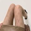 Ретро Колготки в Цветочный Кружевной Алмазный Узор с Вырезами и Вертикальной Полосой - Анти-Зацепки, Летние Тонкие для Женщин