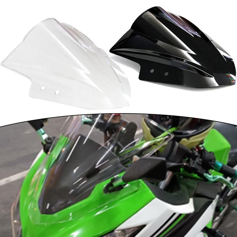 Ветровое стекло мотоцикла, ветровое стекло с двойным пузырем, подходит для Ninja 300 / 250 2013-2017