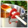1 шт. Боковые зажимы для кастрюли из нержавеющей стали, держатель для ложки, предотвращающий ожоги, кухонные гаджеты, резиновые кухонные гаджеты, специальные кухонные инструменты