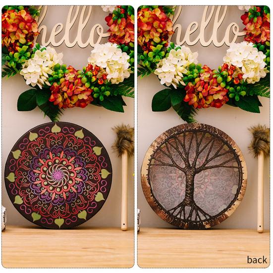 1 комплект шаманский барабан с голенью праздничное украшение в этническом стиле богемный маленький звуковой целитель барабан ударный инструмент