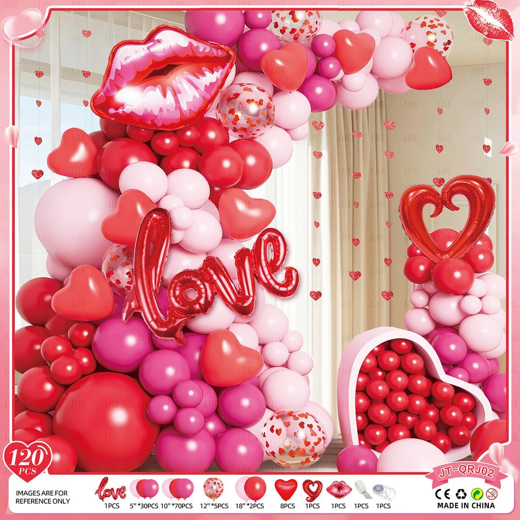 Valentine'S Day Theme Balloon Set Qixi Wedding Confession Balloon Hotel Balloon Decoration And Decoration