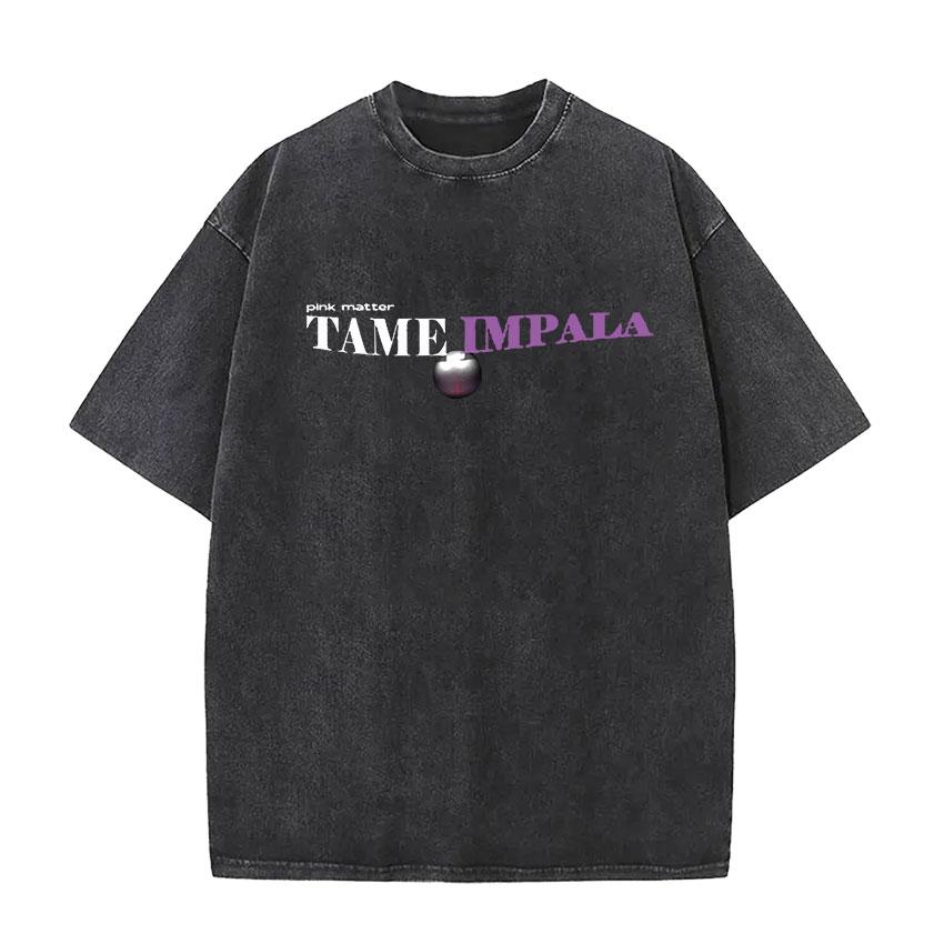 Rock Band Tame Impala Deadbeat Tour 2025 Album Tshirt Mens Vintage Oversized Washed T Shirts Fashion Hip Hop Fans Gift T Shirts