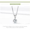 BAMOER Authentic 925 Sterling Silver Clear CZ Radiant Dazzling Minimalist Pendant Necklace