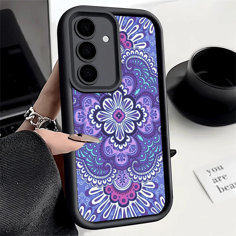 Чехол для телефона Samsung Galaxy S26 S25 Ultra S24 FE Узор в стиле Мандала Оболочка S23 Plus S22 + S21 S20 5G Мягкий силикон Funda