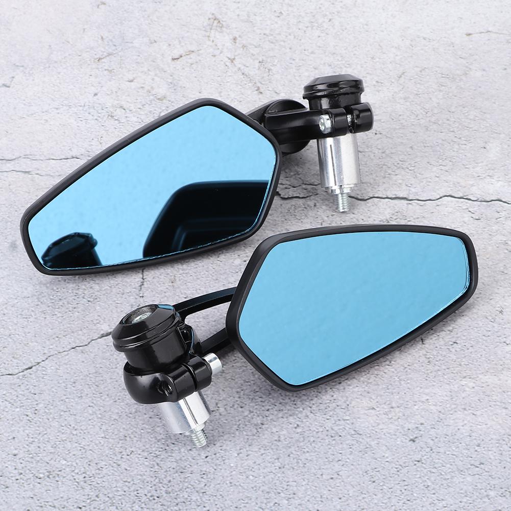 2pcs 7 8in Handlebar End Rearview Mirrors AntiGlares 180 Degree Adjustable Universal for Motorcycle