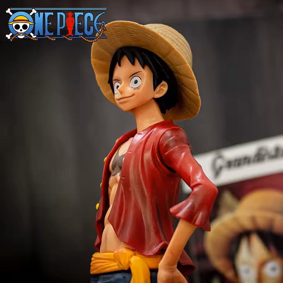 В наличии Оригинальная фигурка Аниме One Piece 28 см Уверенная улыбающаяся фигурка Луффи Кукла с меняющимся лицом Три Формы Модель Игрушка Набор