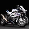 1:12 S1000Rr Hp4 Race Сплав Роскошный Спортивный Мотоцикл Модель Литьевой Металл Дорожный Гонщик Модель Мотоцикла Звук Свет Детский Подарок