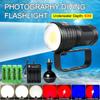 LED Diving Light Highlight Torch White/red/blue Light Tactical Diving Flashlight Underwater 80M Waterproof Video Camera Light