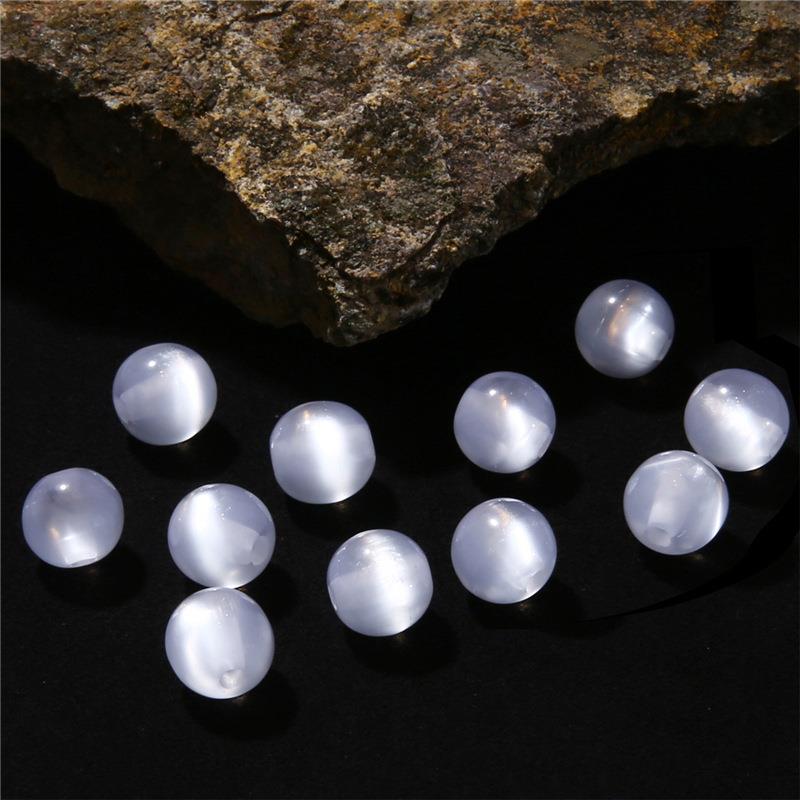 Круглые бусины «кошачий глаз» из смолы для изготовления украшений своими руками и детских поделок