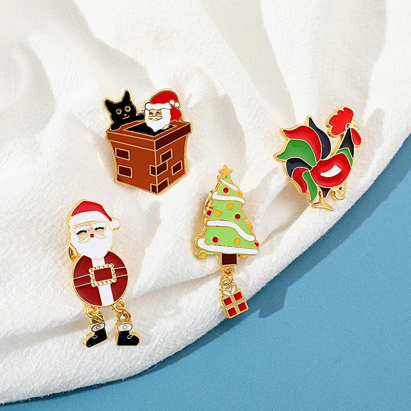 1 шт., милая рождественская елка, веселый мультяшный значок, Рождественская брошь, подарки, одежда для женщин и мужчин