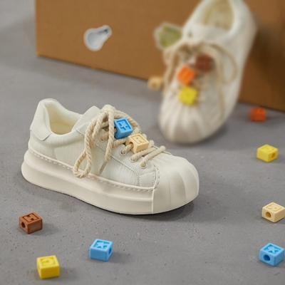 Модная Каваи Женская Обувь Милые Туфли на Шнуровке Женские Молочно-Белые Плоские Вулканизированные для Трендов 2024 Распродажа 39 Весна Городской Y2k Мода Новый А