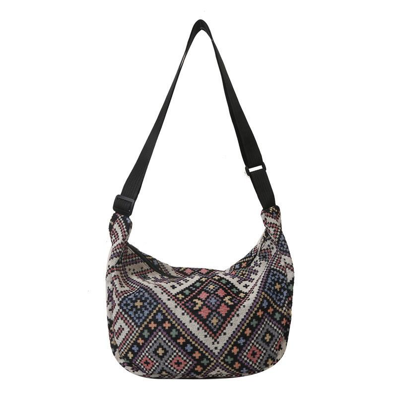 Fashionable 2023 Fall Trendy Shoulder Bag Chic Street Style Dumpling Bag In Canvas