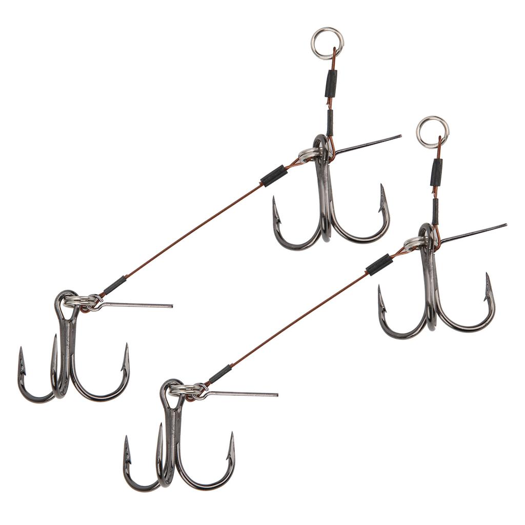 2 набора рыболовных крючков, приманка, двойной заточенный крючок из углеродистой стали для рыболовных аксессуаров