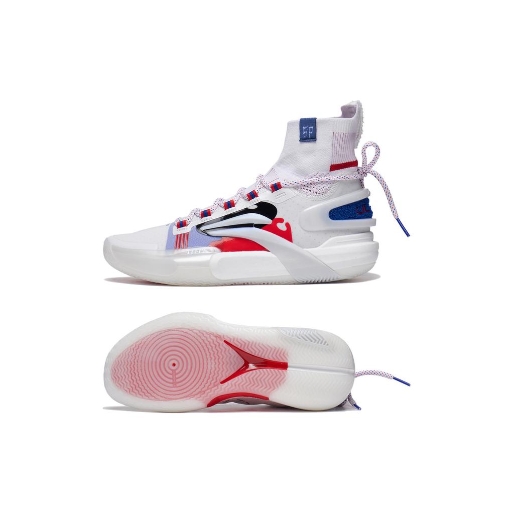 Li Ning Speed 9 Ультраамортизация Скользкие Устойчивые к истиранию Высокие Баскетбольные Кроссовки Мужские Белые ABAT013-2