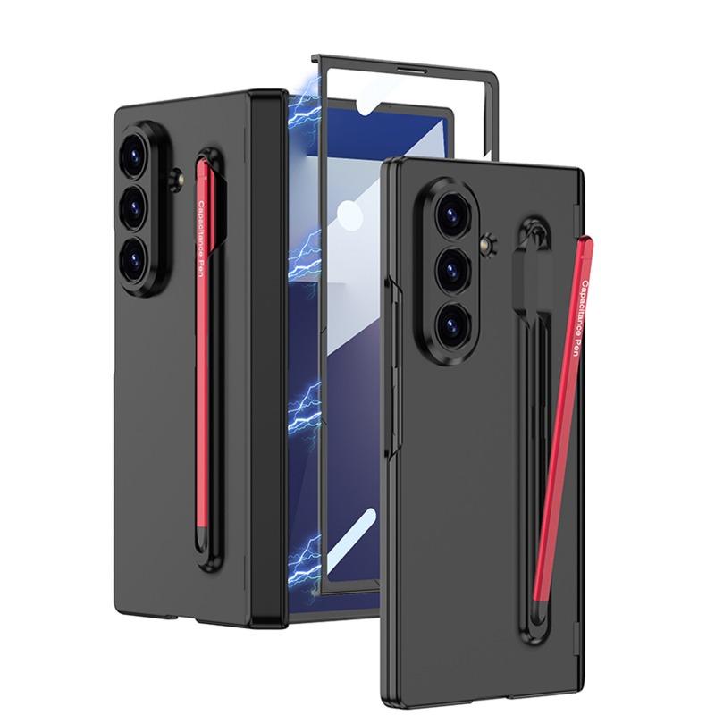 Подходит для чехла для мобильного телефона Samsung Zfold7 Ультратонкий Встроенный слот для стилуса Чехол-книжка Складной экран Матовый защитный чехол