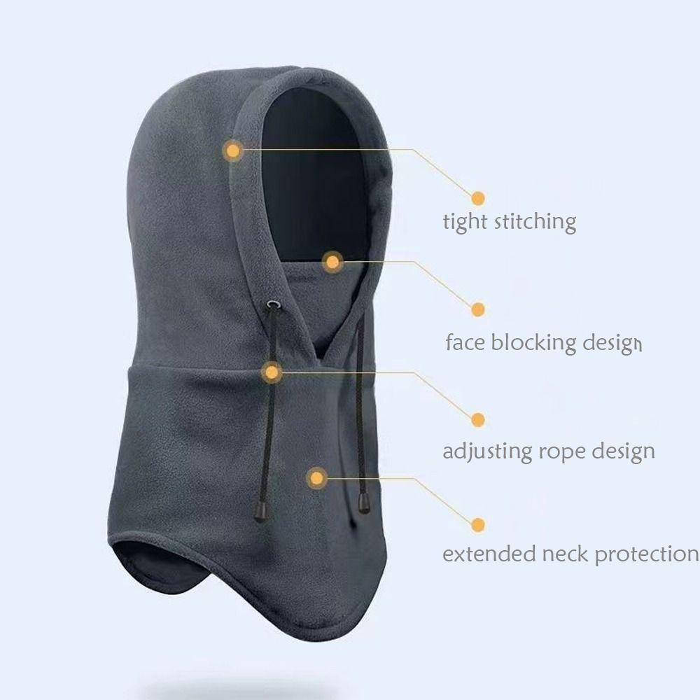 Windproof Balaclava Polar Fleece Ski Mask Caps Fashion Men Bonnets Women Man