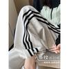 Striped Sweatpants Women's New Spring and Autumn High-waisted Casual Loose Wide-leg Pants Small Narrow Version Thin Sweatpants