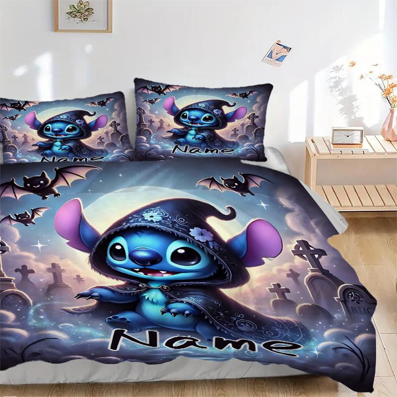 Custom Textile Luna's Stitch Bedding 3 Piece Set HD Print Duvet Cover Pillowcases for Teens Adult Bedroom Decoration