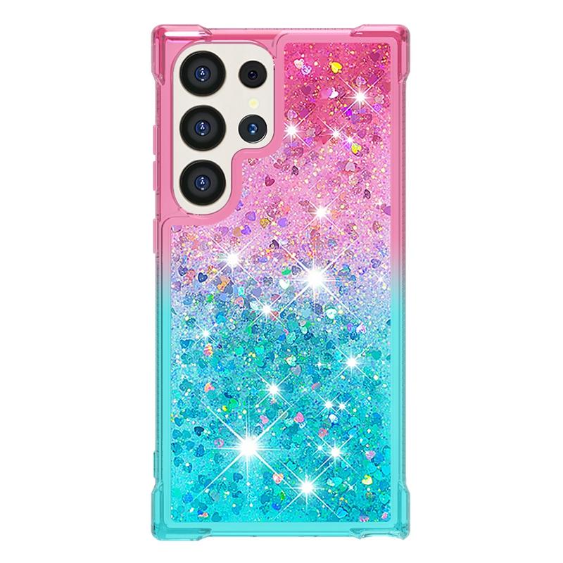 Для чехла Galaxy S24 Ultra Мультяшный расписной чехол с жидким песком для Samsung Galaxy S23 S 24 Ultra S24 Plus Чехол для телефона Фунда