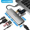 Vention Thunderbolt 3 Dock USB Hub Type C To HDMI USB3.0 RJ45 Adapter for MacBook Samsung Dex S10/S9/S8 Huawei USB-C Converter