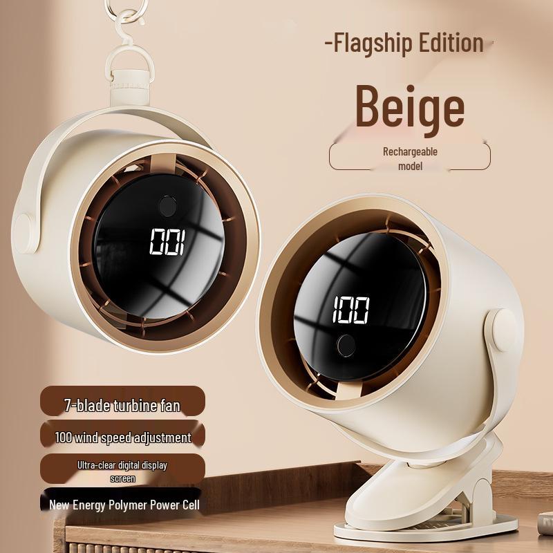 Portable Rechargeable Fan with Long Battery Life for Dormitory, Office, or Wall Mounting