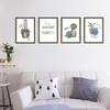 HM71005N Hand-painted Plant Photo Frame Decoration Stickers, Porch Sofa Corridor Background Wall Stickers