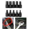 10Pcs Screw Extractor Set Hexagonal Head Multi-Spline Easy Out Bolt Extractor Tool Damaged Screw Remover