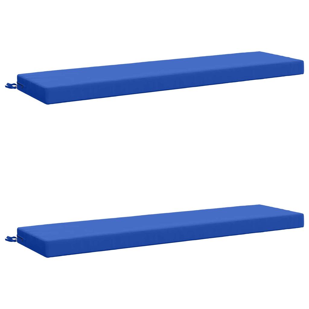 2 piece bench cushion set SOEST 2 pcs 100percent polyester royal blue