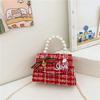 Adorable Red Pearl Handheld Princess Purse For Little Girls With Charming Cartoon Design