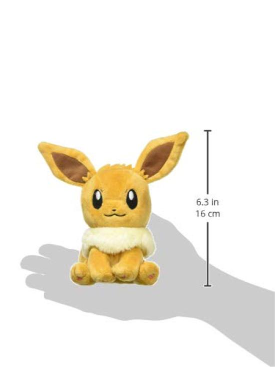 Pokemon Center Original Plush Toy Pokemon fit Eevee 16x17x8.5(HwxDcm)