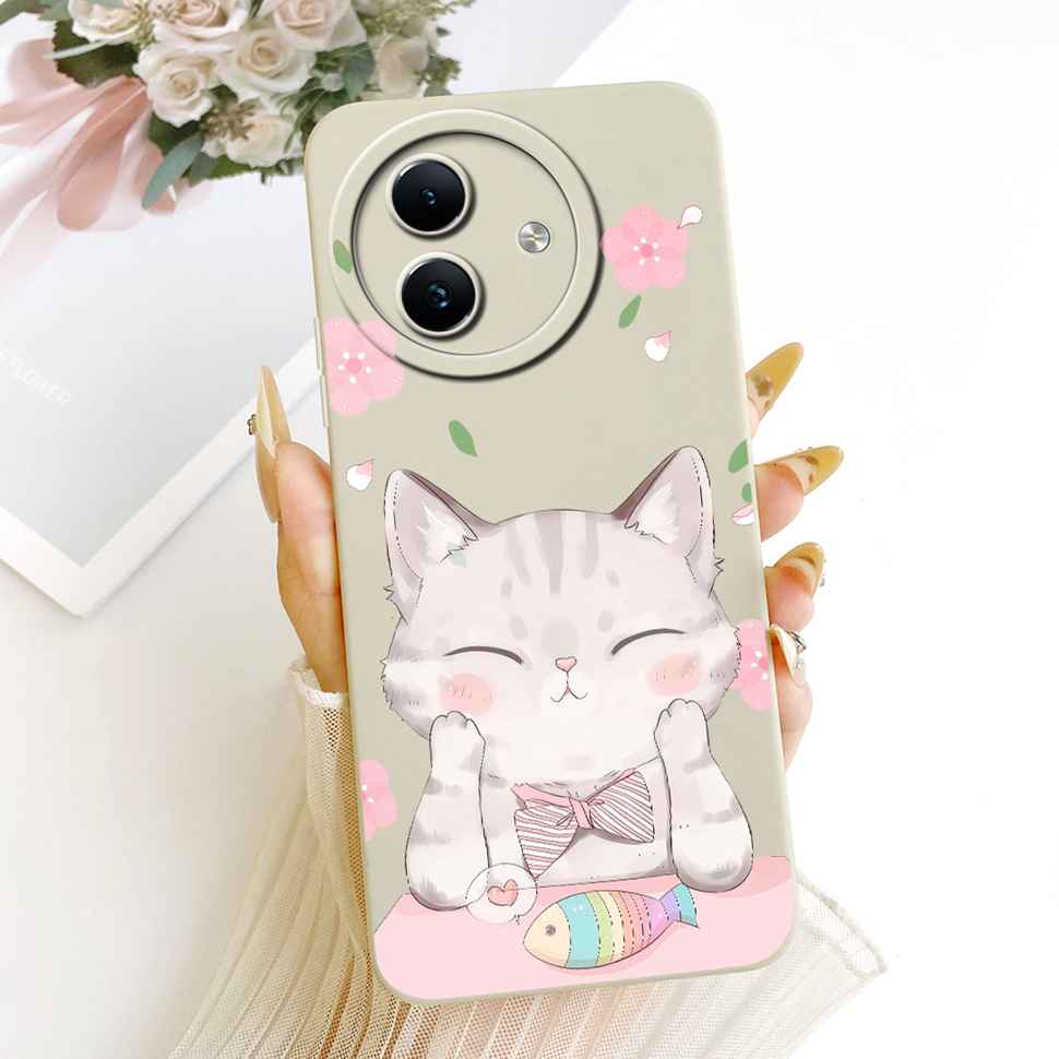 Для itel S24 4G Чехол Милый Мультяшный Кот Мягкий Силиконовый Чехол Для ITEL S24 4G S667LN Ударопрочные Чехлы Для Телефона Fundas