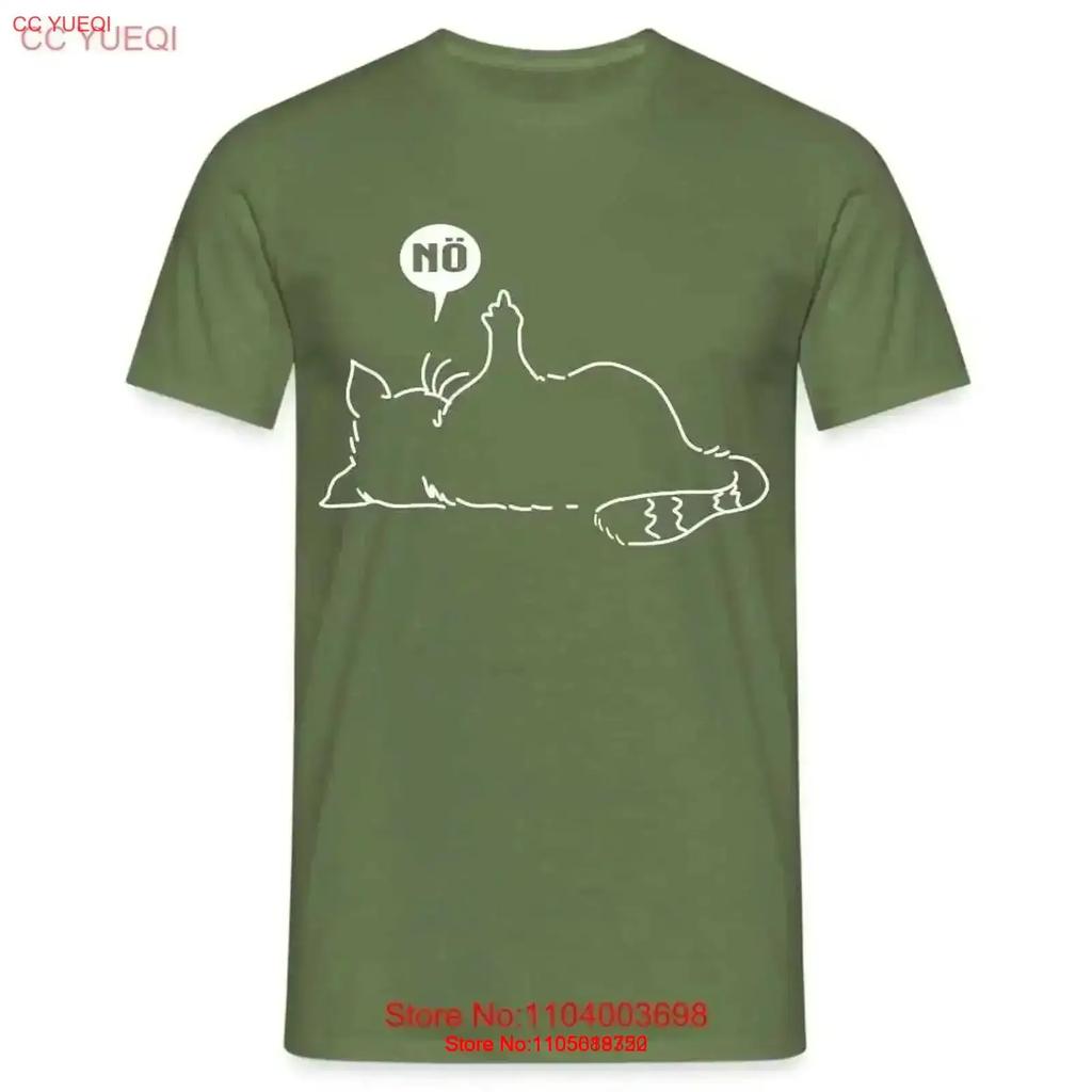 Funny Cat Middle Finger Nope No Desire T Shirt Vintage Fashion Graphic Stretched Soft Versatile Casual Homme Vintage